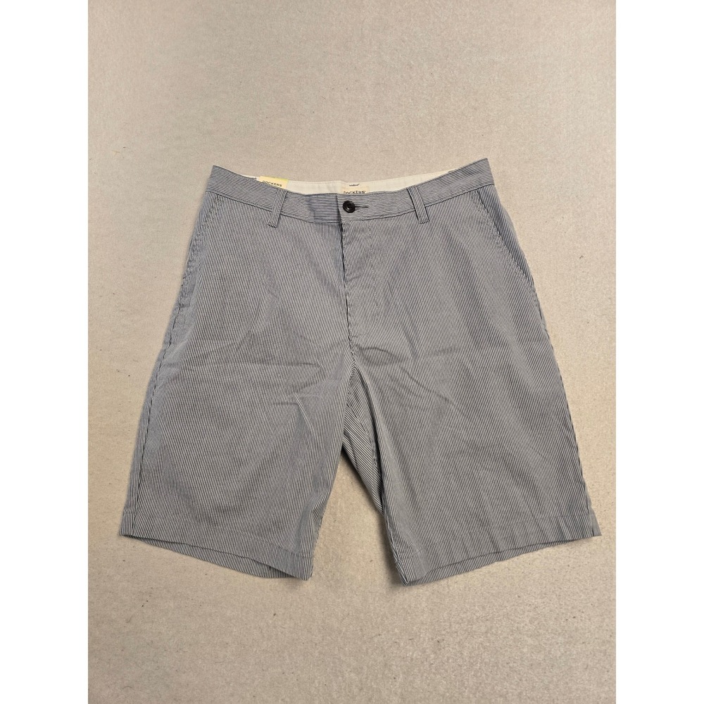 Dockers Mens Pinstripe Shorts Blue White Seersucker Style Size 30 NWT 354120738‎